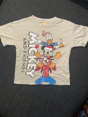 Disney Cream Mickey & Friends Holiday Stack Graphic Tee